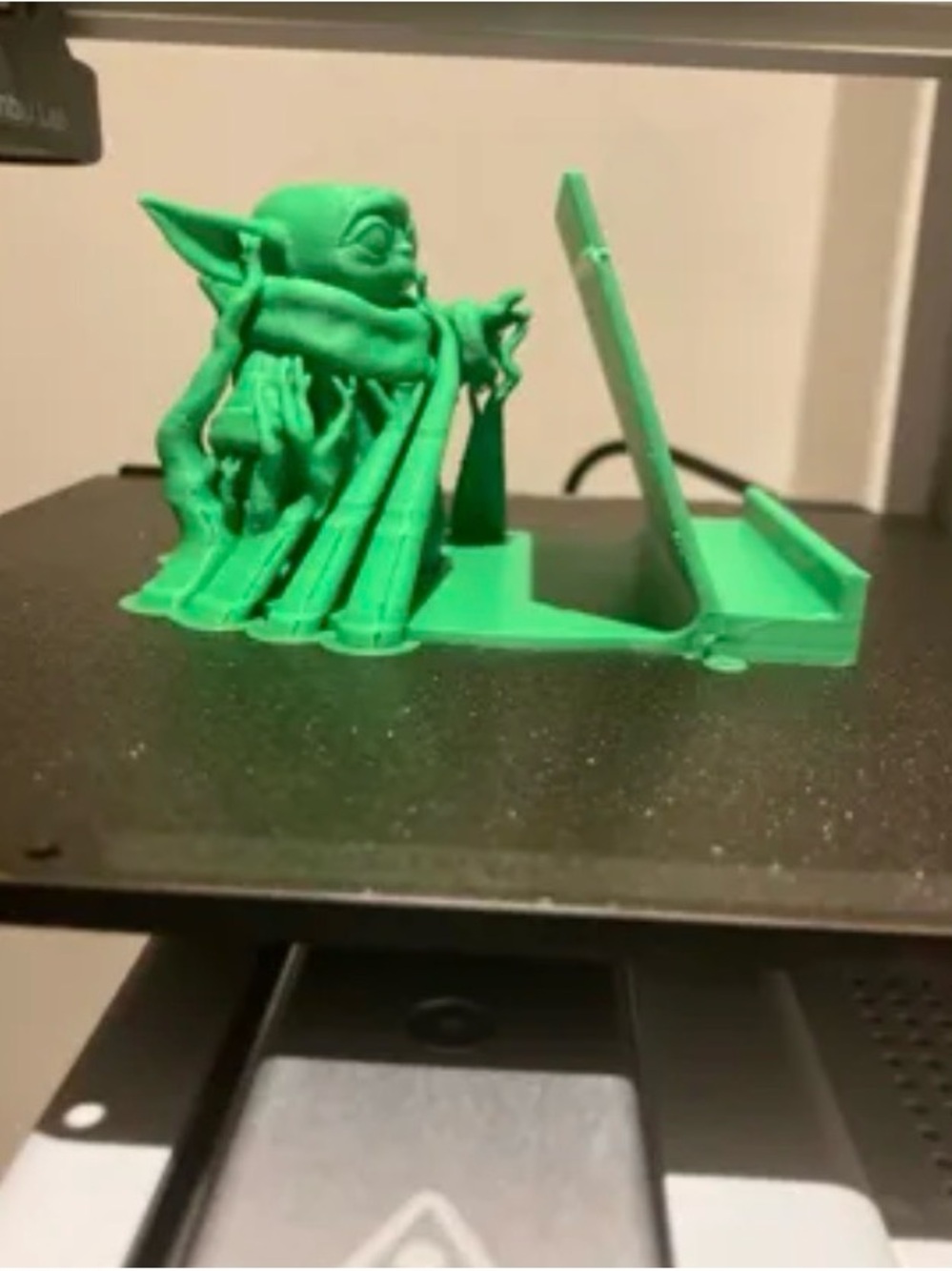 Green Baby Yoda 3D Printed Phone Stand